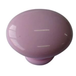 BQ Pale Pink Round Mushroom Knob Pack of 10