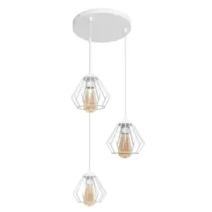 Agat Cluster Pendant Ceiling Light White 38cm