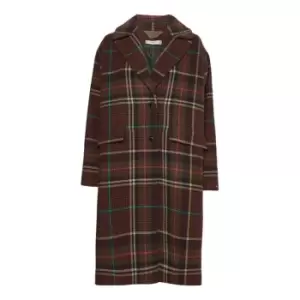 Tommy Hilfiger Wool Blend Check Sb Relaxed Coat - Green