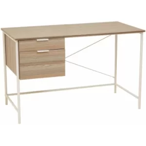 Premier Housewares Bradbury Light Oak Veneer Desk with Drawers