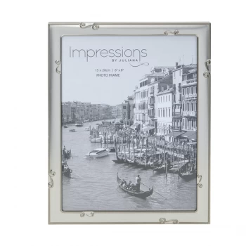 6" x 8" - IMPRESSIONS Aluminium Photo Frame Pewter Finish