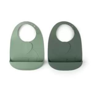 Done By Deer Elphee 2 Pack Peekaboo Bib - Green