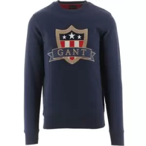 GANT Evening Blue Banner Shield Sweatshirt