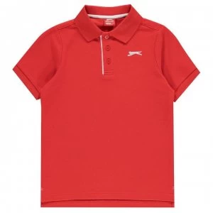 Slazenger Plain Polo Shirt Junior Boys - Red