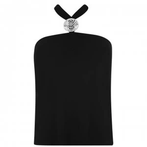 Biba Halter Jersey Top - Black