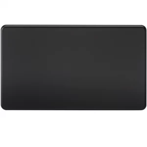 KnightsBridge Screwless 2G Blanking Plate Matt Black