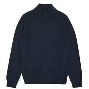 French Connection Mozart Half Zip Jumper - Blue