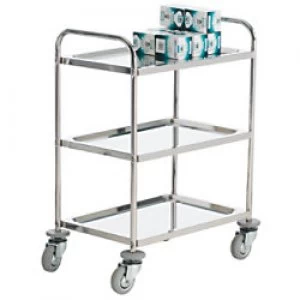 GPC Shelf Trolleys Silver Lifting Capacity Per Shelf: 30kg 470mm x 900mm x 710mm