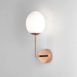 LED 1 Light Bathroom Wall Light Polished Copper IP44