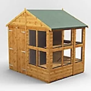 Power Garden Shed 68PAPSDD Golden Brown 6x8