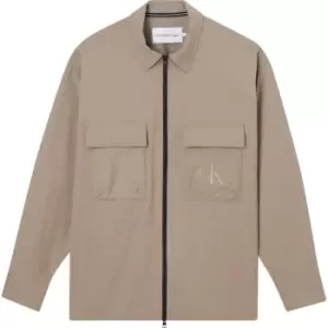 Calvin Klein Jeans Utility Zip-Through Overshirt - Nude