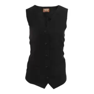 Dennys Joseph Alan Womens/Ladies Self Back Waistcoat (Pack of 2) (10) (Black)