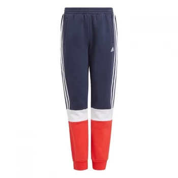 adidas Essentials Colorblock Joggers Kids - Legend Ink / Vivid Red / White