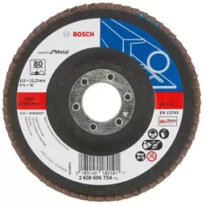 Bosch 115mm Flap Disc Expert for Metal 80Grit - N/A