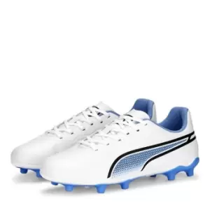 Puma King Match.3 Juniors Firm Ground Football Boots - White