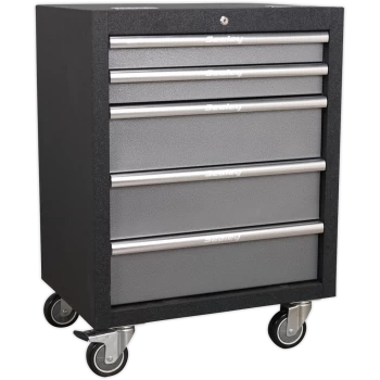 Sealey Superline Pro Modular Mobile Cabinet 5 Drawer MSS System Black / Grey