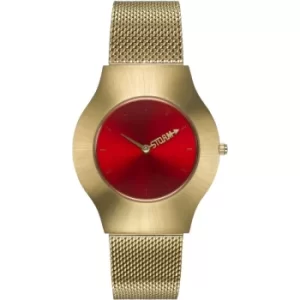 Ladies Storm Storm New Ion Mesh Gold Red Watch