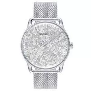 August Berg x Morris & Co Pure Silver Bachelors Button Ss Mesh 38Mm Watch M1BB0538E20MSL