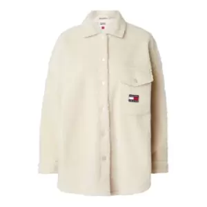 Tommy Jeans Tjw Oversized Sherpa Overshirt - Cream