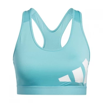 adidas Believe This Medium-Support Workout Logo Bra Women - Mint Ton / White