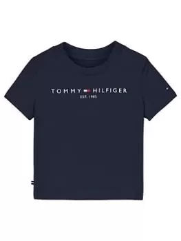 Tommy Hilfiger Baby Essential Short Sleeve T-Shirt - Navy, Size Age: 6-9 Months