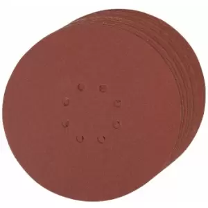 Silverline - Hook & Loop Discs Punched 225mm 10pk - 225mm 120 Grit