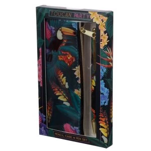 Toucan Party Pencil Case & Pen Set