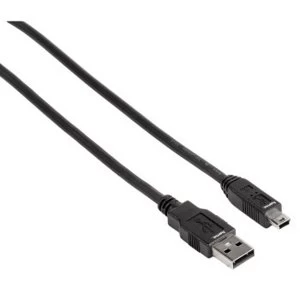 Hama USB 2.0 Connection cable A plug - mini-B plug (B5 Pin), 1.80 m, black