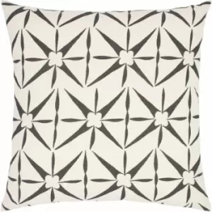 Furn Nomi Geometric Mono Print Cushion Cover, Monochrome, 45 x 45 Cm