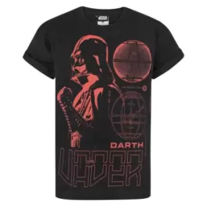 Star Wars Childrens/Kids Darth Vader T-Shirt (7-8 Years) (Red/Black)