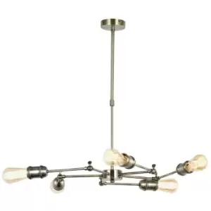 Cristal Old Gold Atomic New 5 Light Pendant Lamp