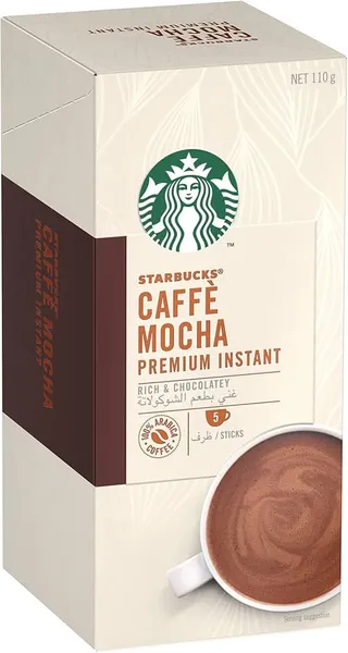 Starbucks Caffe Mocha Premium Instant Coffee 5 Sticks