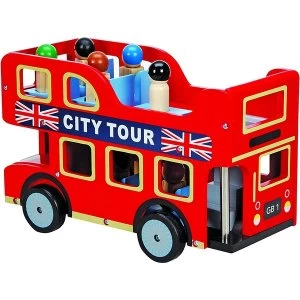 Wooden City Tour Bus Playset