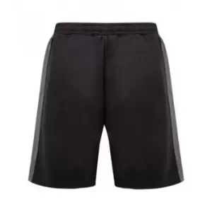 Finden and Hales Mens Knitted Shorts (XXL) (Black/Gunmetal)