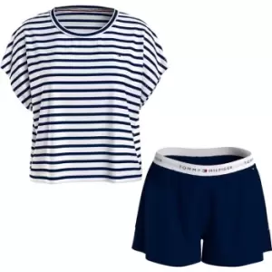 Tommy Hilfiger Short Sleeve Pj Set Ctn - Blue