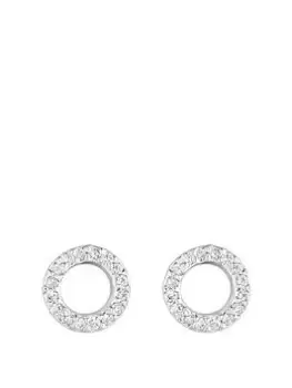 Simply Silver Sterling Silver 925 Cubic Zirconia Mini Round Stud Earrings