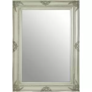 Wall Mirror / Mirrors For Garden / Bathroom / Living Room Antique Effect Rectangular Frame / Silver Finish Wall Mounted Mirrors W83 X D5 X H113cm.