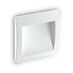 Ideal Lux LED Outdoor Square Recessed Wall Light White IP65, 3000K