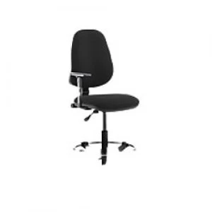 Task Office Chair Eclipse I Lever Black Fabric With Height Adjustable Arms And Hi Rise Draughtsman Kit