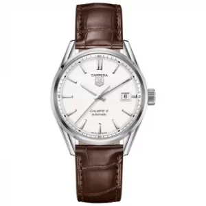 TAG Heuer Carrera 5 Mens Brown Leather Strap Watch