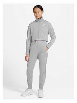 Nike Girls NSW HW Tracksuit Set - Grey/Pink, Size S, Women