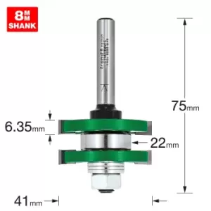 Trend CRAFTPRO Tongue and Groover Router Cutter Set 41mm 6.35mm 8mm