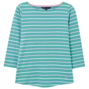 Crew Clothing Womens Essential Breton Seafoam/White 14