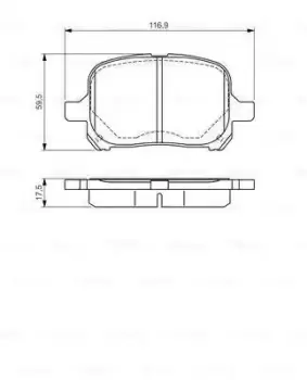 Bosch 0986424639 BP356 Brake Pad Set Disc Brake Front Axle