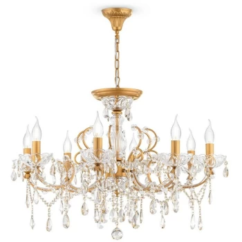 Sevilla Chandelier Gold & Crystal, 8 Light, E14