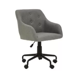 Premier Housewares Brent Tufted Home Office Chair, Grey