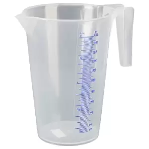 PRESSOL Transparent measuring cup, 2 l, pack of 6, PP, with scale