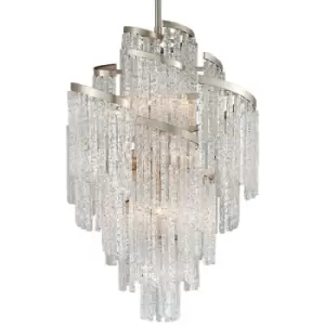 Mont Blanc 13 Light Chandelier MODERN Leaf, Venetian Glass