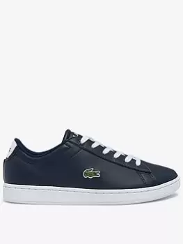 Lacoste Juniors' Lacoste Carnaby Trainers, Navy/White, Size 2 Older