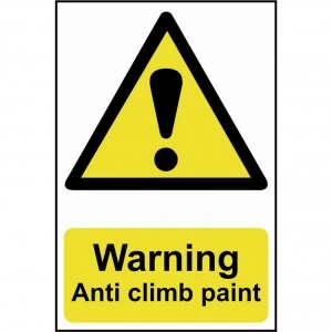 Scan Warning Anti Climb Paint Sign 200mm 300mm Standard